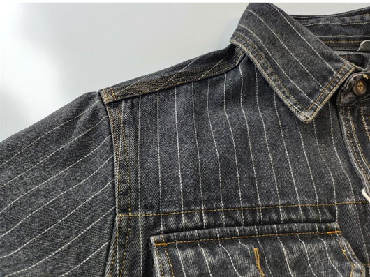 Camisa Denim Vintage Lavada para Hombre - Estilo Casual Americano - Image 11