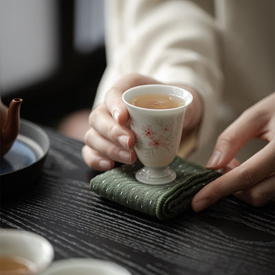 Juego de Té Artesanal en Arcilla Púrpura - Tetera y Tazas Pintadas a Mano - Image 4