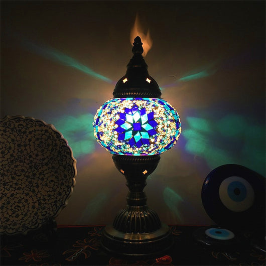 Lámpara de Mosaico Turco Vintage Art Deco Cristal Artesanal Luz Romántica - Image 18