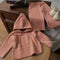 Conjunto Infantil: Sudadera con Capucha Tejida y Pantalón Casual