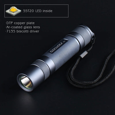 Linterna Táctica Convoy S2 SST20 - 18650 Recargable con Revestimiento de Separación Térmica - Image 10