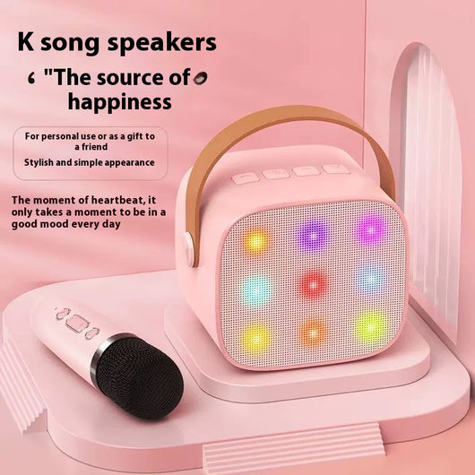 Parlante Bluetooth Mini con Luces LED y Micrófono Inalámbrico para Niños - Image 4
