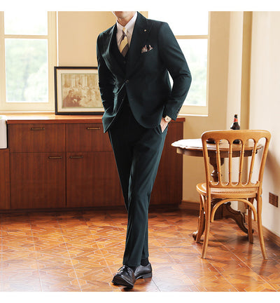 Traje de Novio Premium Tres Piezas Color Caramelo con Solapa Clásica - Image 7