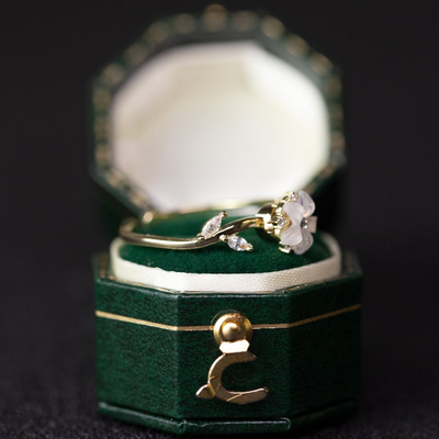 Anillo de Boda Floral en Oro 18K, 14K y Plata con Diamantes para Mujer - Image 16