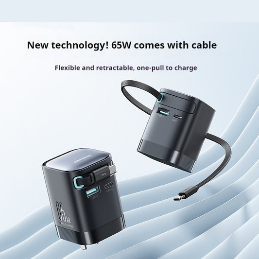 Cargador Rápido 65W USB-C Telescópico