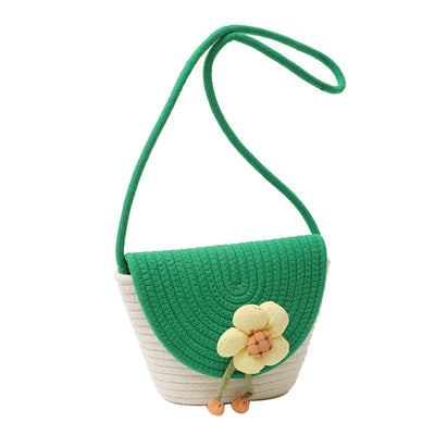 Bolsa de Paja con Flores para Mujer - Estilo Verano - Image 5