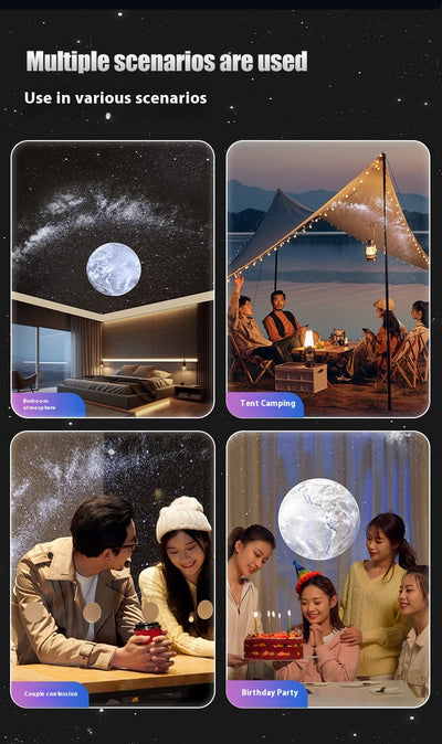 Lámpara Proyectora Bluetooth con Luz de Estrellas y Ruido Blanco - Image 13