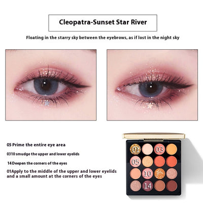 Paleta de Sombras 16 Colores Shimmer y Mate - Set Completo de Maquillaje Profesional - Image 15