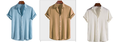 Camisa Manga Corta Cuadros Oscuros para Hombre - Image 13