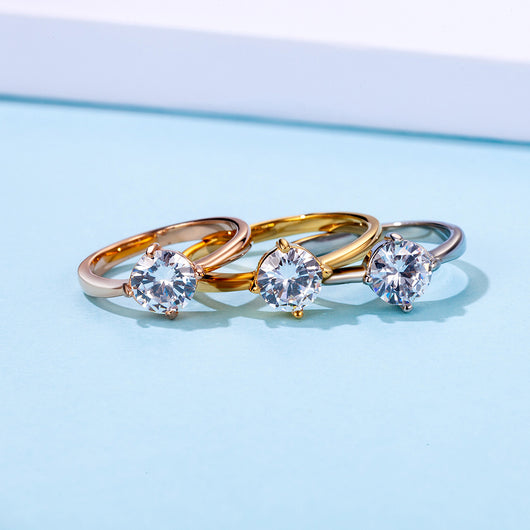 Anillo de Plata para Mujer con Acero Titanio, Circonia y Diamante Incrustados - Image 10