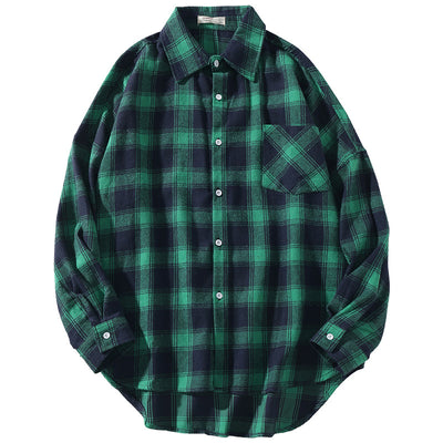 Camisa de Manga Larga a Cuadros para Hombre en Poliéster - Image 5