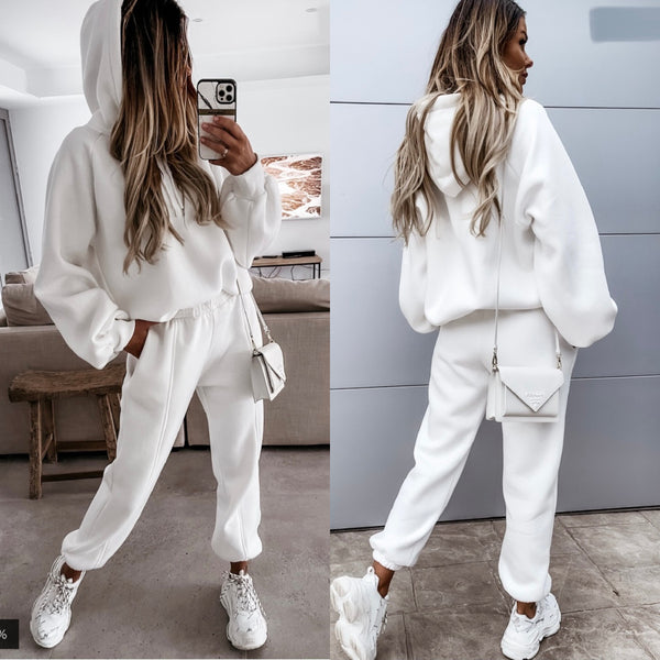 Conjunto Deportivo y Casual para Mujer con Sudadera con Capucha - Dos Piezas