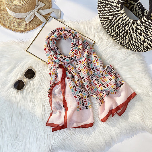 Pañuelo de Seda Estampado para Mujer - Algodón y Lino - Image 12
