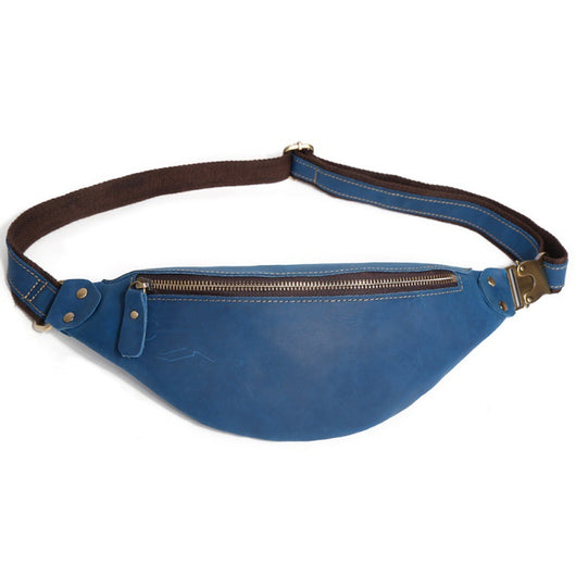 Bolsa de Pecho Vintage de Cuero Genuino con Diseño Asimétrico y Múltiples Compartimentos - Image 9