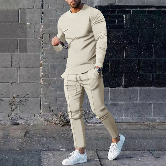 Conjunto Casual Hombre: Playera Manga Larga y Pantalón Liso - Image 24