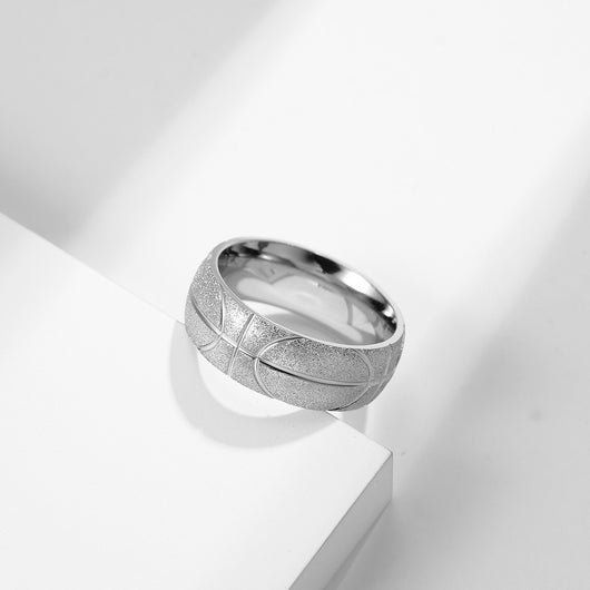 Anillo de Baloncesto en Acero Inoxidable con Diseño Tallado y Acabado Mate - Image 9