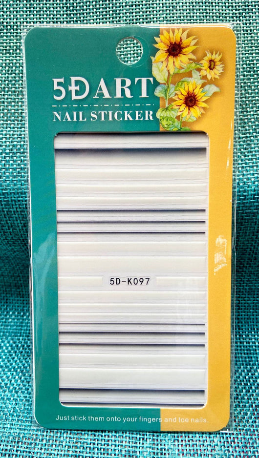 Stickers de Uñas 3D con Relieve - Diseño Cuadros y Moños para Verano - Image 7