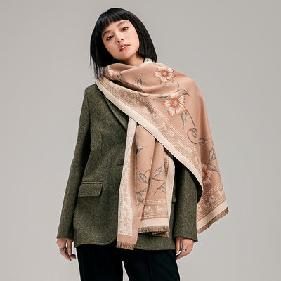 Bufanda Térmica Doble Cara Estilo Retro Nacional con Textura Impresa - Image 15