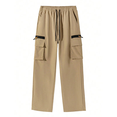 Pantalones Khaki Utility Holgados para Hombre - Estilo Casual Versátil - Image 4