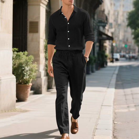 Conjunto de Dos Piezas: Camisa Suelta de Manga Larga y Pantalón Cómodo - Image 35