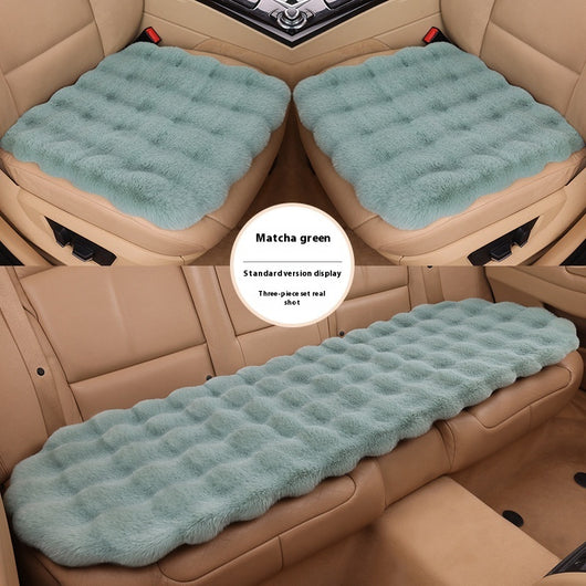 Juego de Cojines para Auto Invierno Terciopelo Burbuja Conejo Peluche sin Respaldo - Image 8