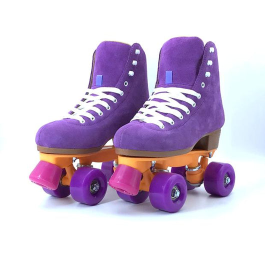 Patines Artísticos Morados de Gamuza para Niños y Adultos - Image 3