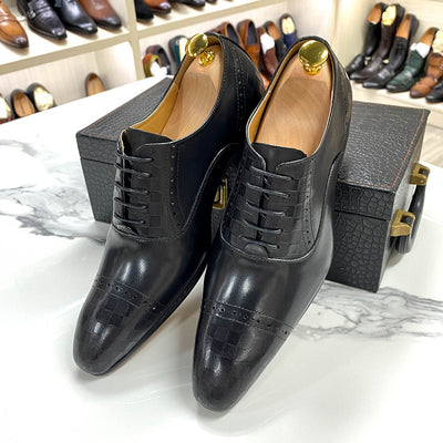 Zapatos de Cuero Marrón y Negro para Negocios Casuales - Image 3