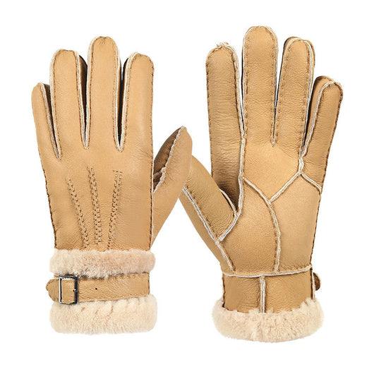 Guantes de Piel de Oveja Genuina con Dedo Dividido para Hombre - Image 15