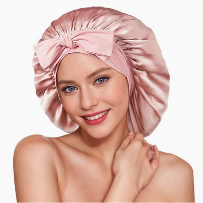 Gorro de Seda con Moño Elástico - Diseño Liso y Elegante - Image 4