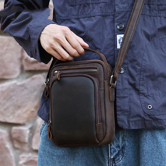 Bolsa Mensajero de Cuero Vintage para Hombre - Image 3