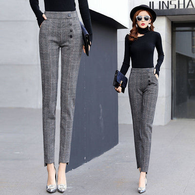 Pantalones Harem Mujer Cintura Elástica Tobillo Ajustado - Image 9