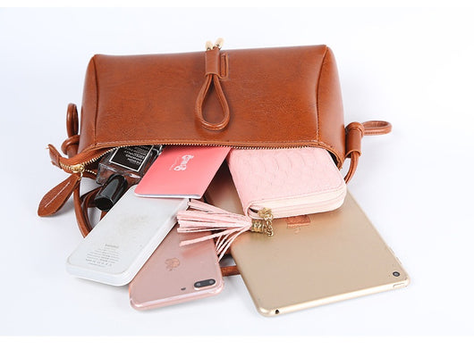 Bolso Bandolera de Cuero Encerado para Mujer - Estilo Fashion - Image 14