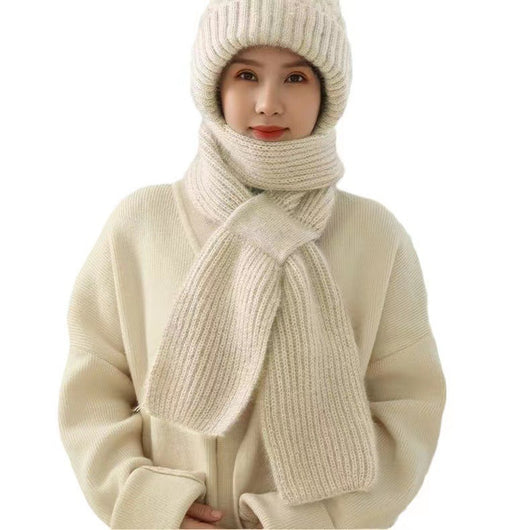Gorro y Bufanda Tejida Doble Capa Acolchada - Abrigo Cálido en Lana - Image 7