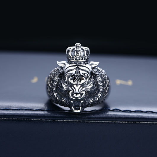 Anillo de Plata Tailandesa Retro con Apertura para Dedo Índice