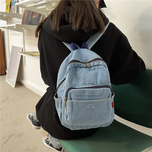 Mochila de Lona Denim Lavado para Mujer - Image 14