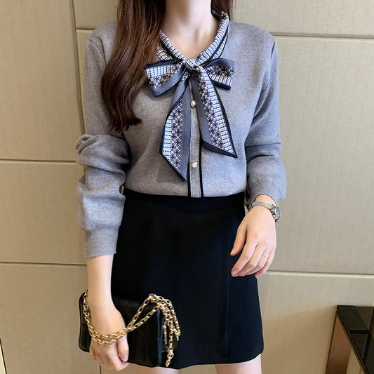 Suéter Fino Tejido Estilo Occidental para Mujer - Blusa Básica de Manga Larga - Image 2