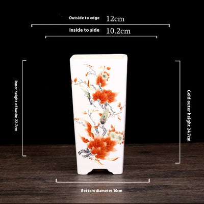 Maceta Cuadrada de Cerámica Esmaltada Púrpura con Diseño Moderno para Plantas - Image 6