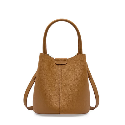 Bolsa Crossbody de Cuero Genuino para Mujer - Diseño Bucket - Image 3