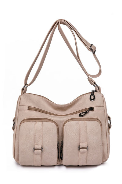 Bolso Bandolera de Cuero PU en Colores Sólidos para Mujer - Image 4