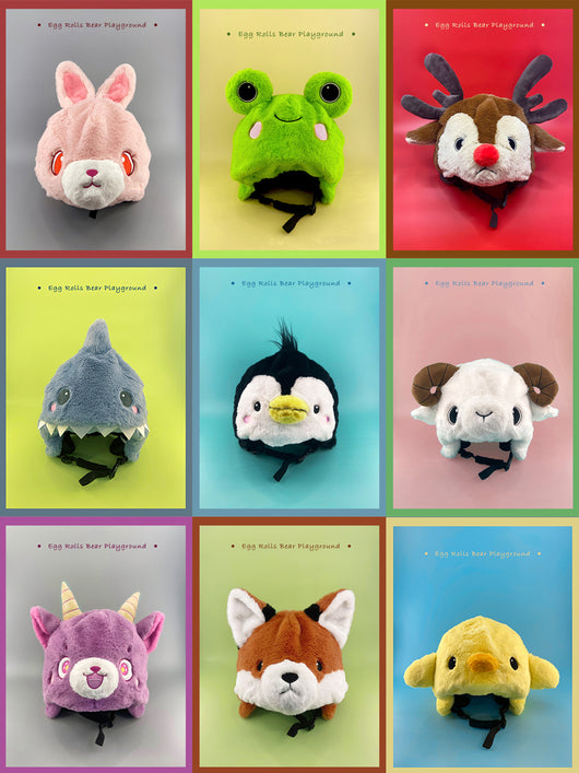 Set de Gorro Decorativo con Diseño de Animales Kawaii para Casco de Esquí - Image 3