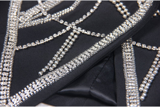 Blazer Ejecutivo para Mujer con Detalles de Diamantes y Efecto Reductor - Image 17