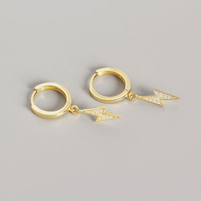 Aretes de Plata con Diamante Rayo Personalizados Multiuso - Image 9