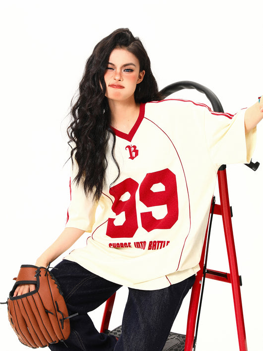 Playera Deportiva Retro Cuello V Manga Corta - Image 19
