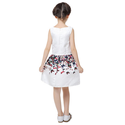 Vestido Princesa Niña sin Mangas con Estampado Elegante - Image 5