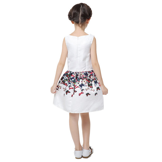 Vestido Princesa Niña sin Mangas con Estampado Elegante - Image 5