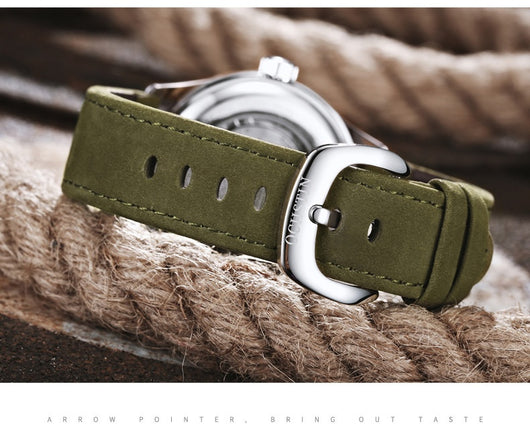 Reloj Mecánico Automático Retro Cuero Genuino Estilo Ejecutivo - Image 20