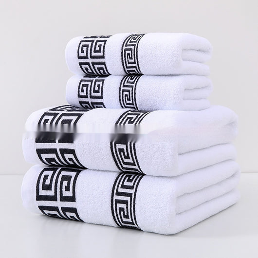 Toalla de Baño Jacquard de Algodón con Diseño Satinado Ancho - Image 12