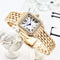 Reloj Cuadrado Retro Impermeable para Mujer con Cristales Incrustados