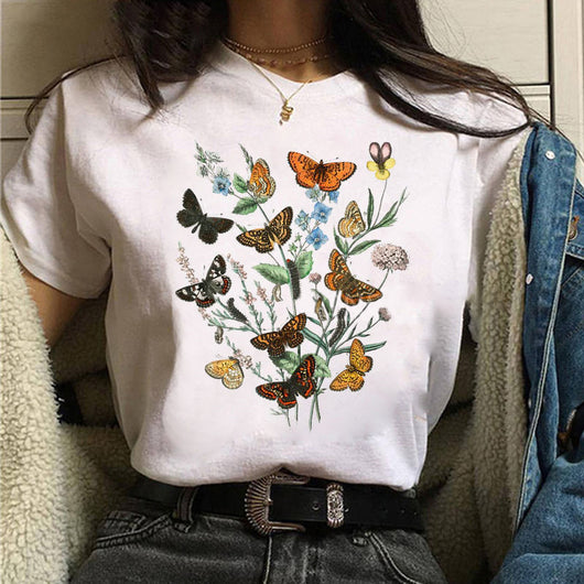 Blusa Estampada Blanca Suelta Casual para Mujer - Image 10