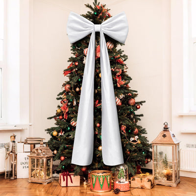 Moño Navideño de Terciopelo Oversized para el Hogar - Image 5